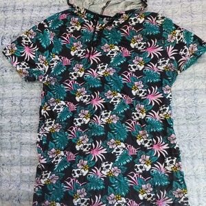 Floral‎ Tropical Short Sleeve Hoodie